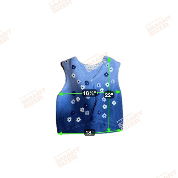 Vintage Floral V-Neck Sweater Vest for Fall and Spring Layering - Picture 5 of 5